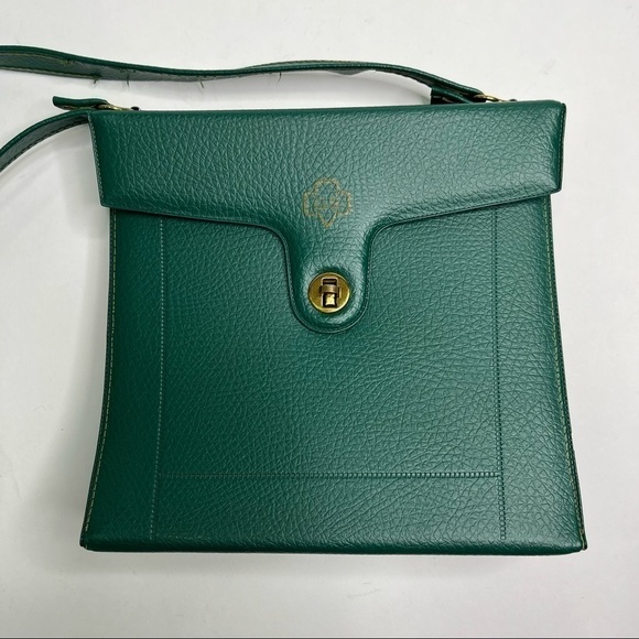 Rare 1960s Vintage Girl Scouts Clover Green Shoulder Purse Bag & Plush Doll Set - Picture 4 of 16